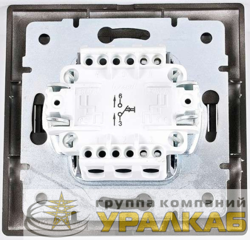 Рамка 4-м Mira горизонт. черн. бархат LEZARD 