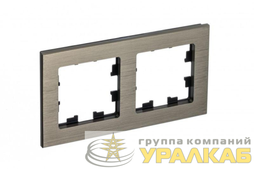 Рамка 2-м AtlasDesign Nature метал. латунь SE 