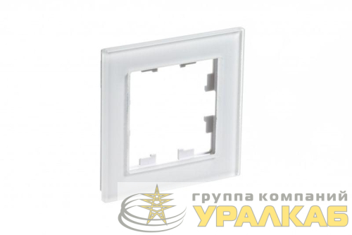 Рамка 1-м AtlasDesign Nature стекло бел. SE 