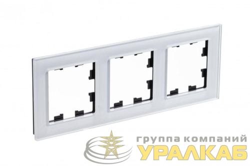 Рамка 3-м AtlasDesign Nature стекло бел. SE 