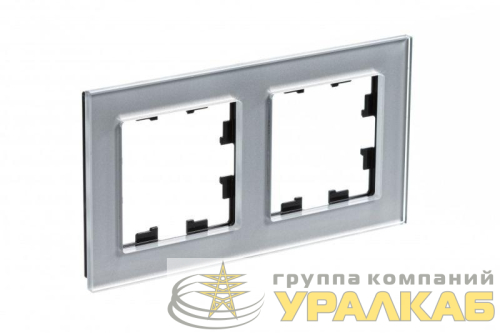 Рамка 2-м AtlasDesign Nature стекло алюм. SE 