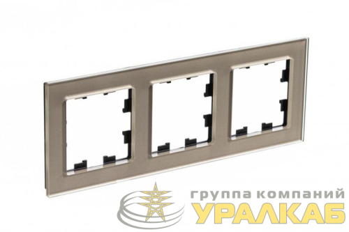 Рамка 3-м AtlasDesign Nature стекло шампань SE 