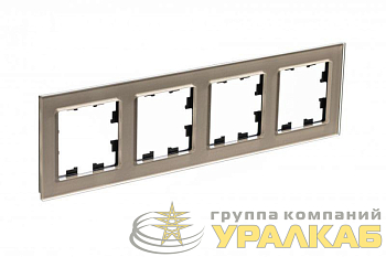 Рамка 4-м AtlasDesign Nature стекло шампань SE 