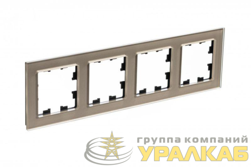Рамка 4-м AtlasDesign Nature стекло шампань SE 