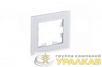Рамка 1-м AtlasDesign Nature матов. стекло бел. SE 