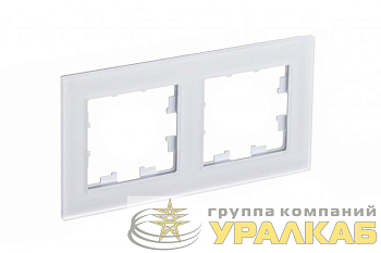 Рамка 2-м AtlasDesign Nature матов. стекло бел. SE 