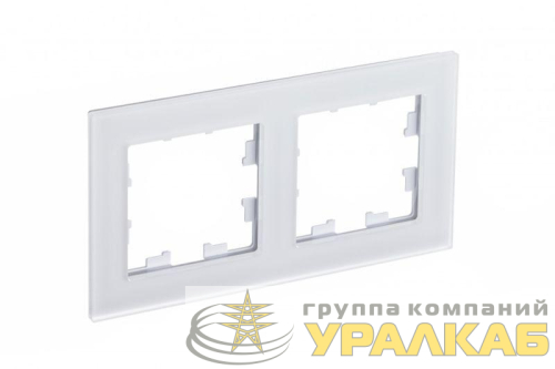 Рамка 2-м AtlasDesign Nature матов. стекло бел. SE 