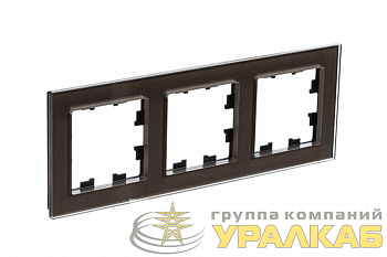 Рамка 3-м AtlasDesign Nature стекло мокко SE 