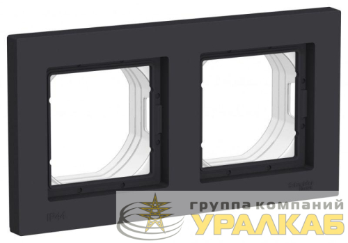 Рамка 2-м AtlasDesign Aqua IP44 карбон SE 