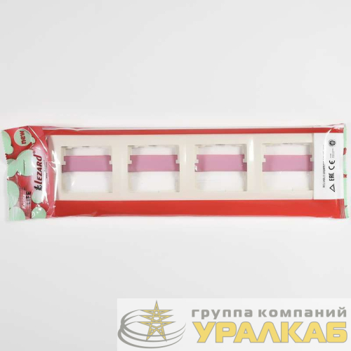 Рамка 4-м Karina Life горизонт. крем. LEZARD 