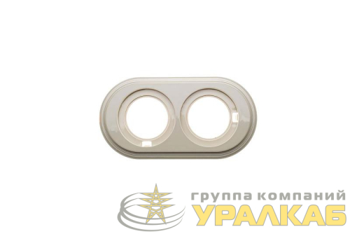 Рамка 2-м Лизетта ретро ABS-пластик сл. кость Bironi 