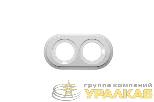 Рамка 2-м Лизетта ретро ABS-пластик бел. Bironi 