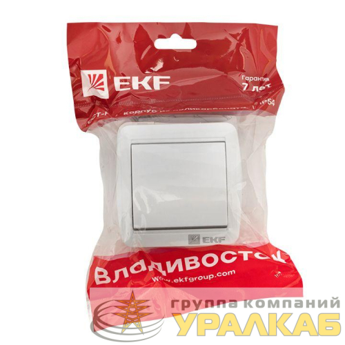 Выключатель ОП Владивосток кнопочный 10А IP54 сер. PROxima EKF 