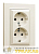 Розетка 2-м СП Karea 16А IP20 с/з крем. Makel 