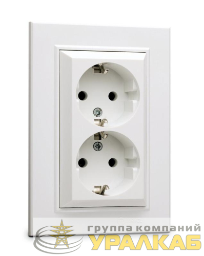 Розетка 2-я с/з СП Karea 16А IP20 бел. Makel 