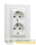 Розетка 2-я с/з СП Karea 16А IP20 бел. Makel Розетка 2-я с/з СП Karea 16А IP20 бел. Makel