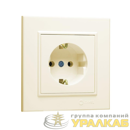 Розетка с/з (Керамика) СП Karea 16А IP20 крем. Makel 