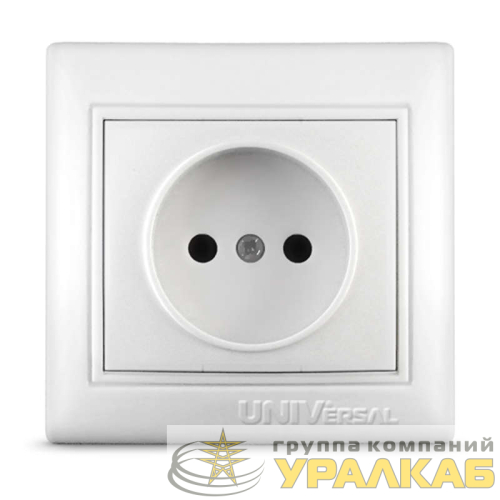 Розетка 1-м СП Севиль 16А IP20 без заземл. бел. UNIVersal 