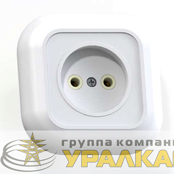Розетка 1-м СП Валентина РС10-153 10А IP20 бел. Кунцево 