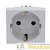 Розетка 1-м 2мод. Viva 16А IP20 2P+E с заземл. защ. шторки сер. DKC 