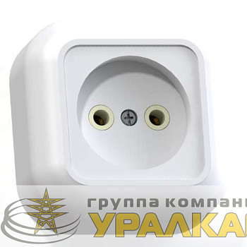 Розетка 1-м ОП Валентина РА10-266 10А IP20 бел. Кунцево 