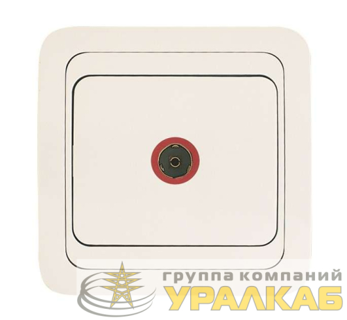 Розетка телевизионная TV 1-м СП Mimoza 16А IP20 бел./бел. Makel 