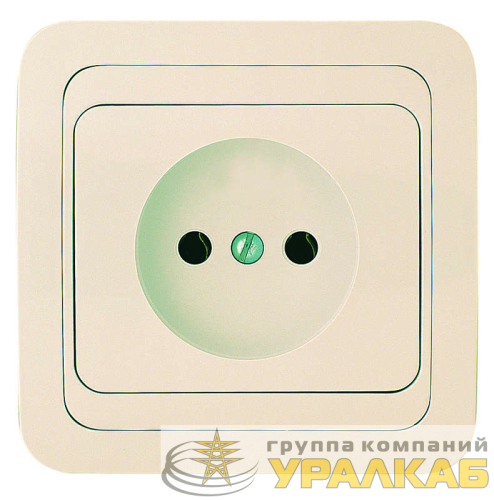 Розетка 1-м СП Mimoza 16А IP20 без заземл. керамика крем./крем. Makel 