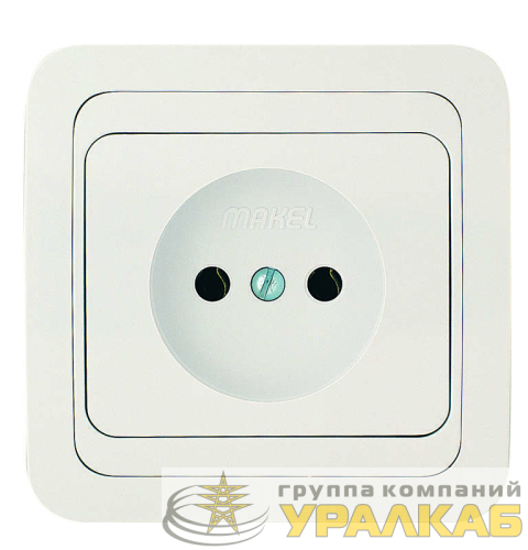 Розетка 1-м СП Mimoza 16А IP20 без заземл. бел./бел. Makel 