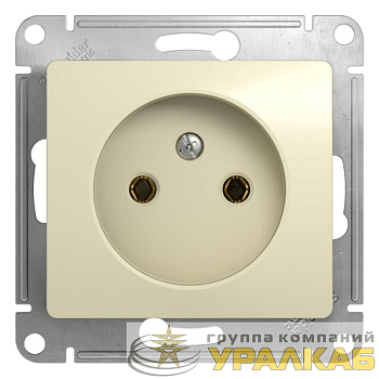 Розетка 1-м СП Glossa 16А IP20 без заземл. механизм беж. SE 