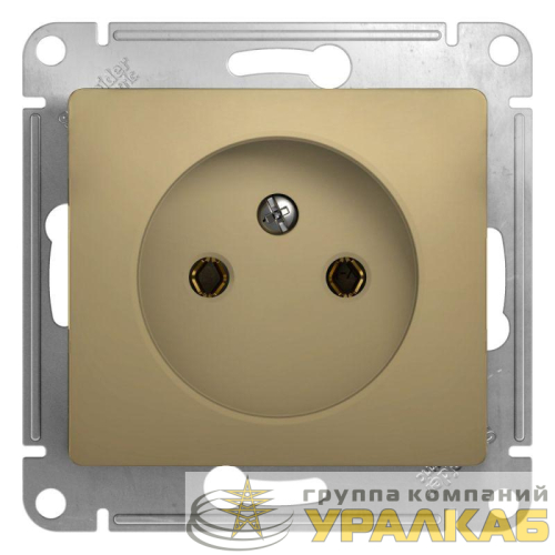 Розетка 1-м СП Glossa 16А IP20 без заземл. механизм титан SE 