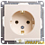 Розетка 1-м СП W59 16А IP20 с заземл. без защ. шторок механизм сл. кость SE 