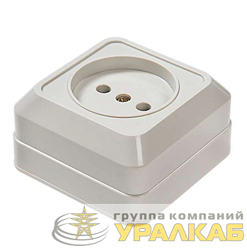 Розетка 1-м ОП Bolleto 7022 16А IP20 бел. ASD / IN HOME 