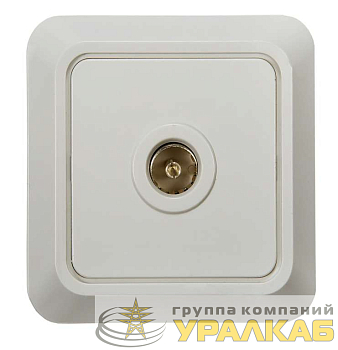 Розетка телевизионная TV ОП Bolleto 7027 16А IP20 бел. ASD / IN HOME 