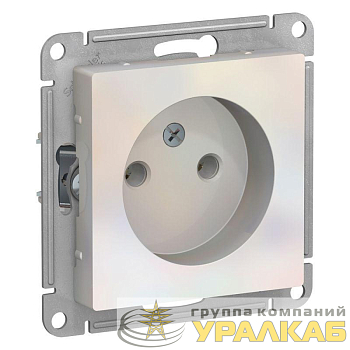 Розетка 1-м СП AtlasDesign 16А IP20 без заземл. без защ. шторок механизм жемчуж. SE 