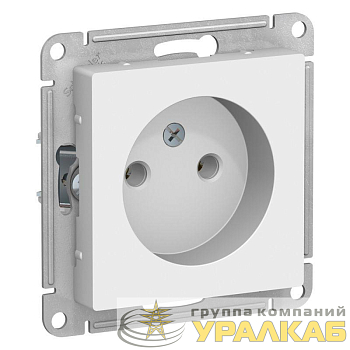 Розетка 1-м СП AtlasDesign 16А IP20 без заземл. без защ. шторок механизм бел. SE 