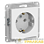 Розетка 1-м СП AtlasDesign 16А IP20 с заземл. механизм бел. SE 