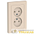 Розетка 2-м СП AtlasDesign 16А IP20 без заземл. в сборе беж. SE 