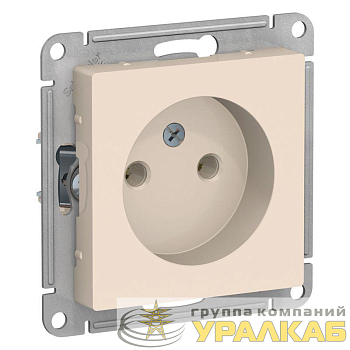 Розетка 1-м СП AtlasDesign 16А IP20 без заземл. без защ. шторок механизм беж. SE 