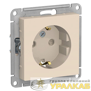 Розетка 1-м СП AtlasDesign 16А IP20 с заземл. защ. шторки механизм беж. SE 
