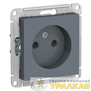 Розетка 1-м СП AtlasDesign 16А IP20 без заземл. без защ. шторок механизм грифель SE 