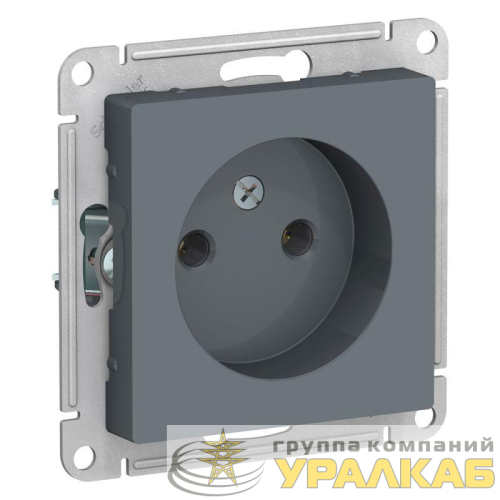 Розетка 1-м СП AtlasDesign 16А IP20 без заземл. без защ. шторок механизм грифель SE 
