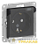 Розетка 1-м СП AtlasDesign Aqua 16А IP44 с заземл. защ. шторки с прозр. крышкой механизм карбон SE 