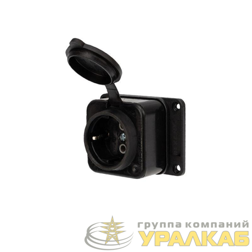 Розетка штепсельная влагозащ. с/з 16А IP54 каучук Rexant 