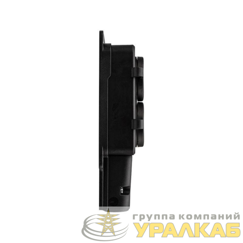 Розетка штепсельная двухместная влагозащ. с/з 16А IP54 каучук Rexant 