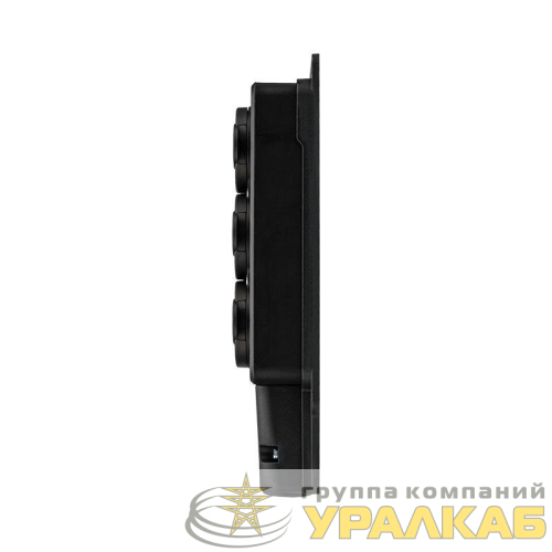 Розетка штепсельная трехместная влагозащ. с/з 16А IP54 каучук Rexant 