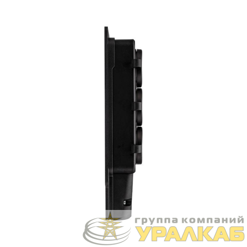 Розетка штепсельная трехместная влагозащ. с/з 16А IP54 каучук Rexant 