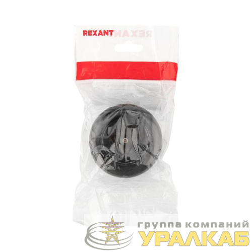Розетка штепсельная карболитовая открытой уст. б/з 16А черн. Rexant 