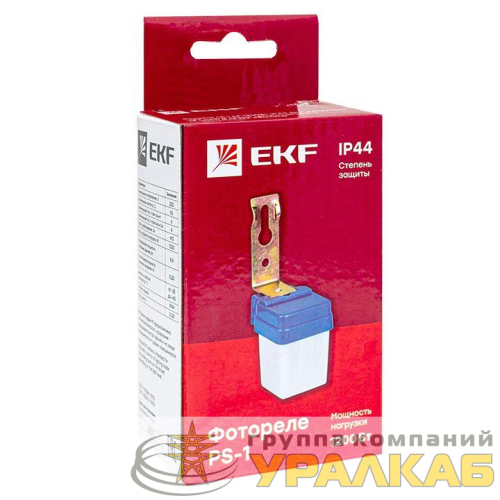 Фотореле PS-1 6А 1200Вт IP44 EKF 
