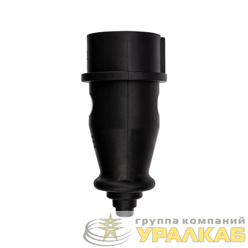 Вилка переносная влагозащ. 3P+PE 32А IP44 каучук черн. Rexant 