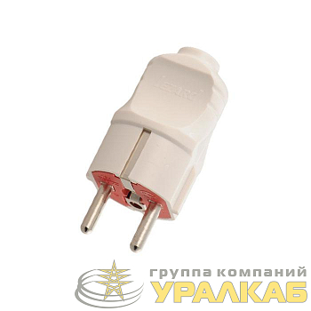 Вилка Accessories с заземл. UPS бел. LEZARD 